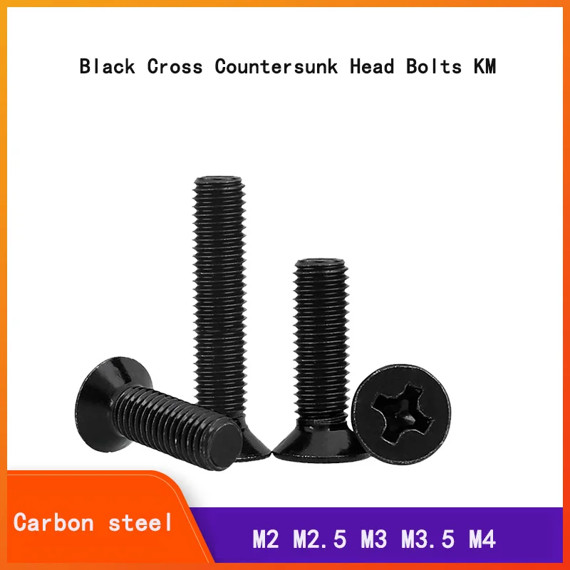 High Quality 20/50Pcs M2 M2.5 M3 M3.5 M4 Black Steel Cross Recessed Phillips Flat Countersunk Head Screw Bolt For Laptop
High Quality 20/50Pcs M2 M2.5 M3 M3.5 M4 Black Steel Cross Recessed Phillips Flat Countersunk Head Screw Bolt For Laptop