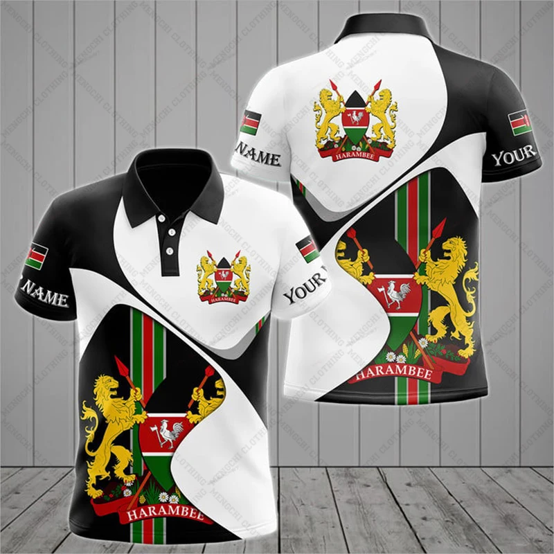 Customize Kenya Emblem Graphic Polo Shirts Summer Unisex Casual Streetwear Men's Fashion Loose Jersey Plus Size Sportswear
Customize Kenya Emblem Graphic Polo Shirts Summer Unisex Casual Streetwear Men's Fashion Loose Jersey Plus Size Sportswear