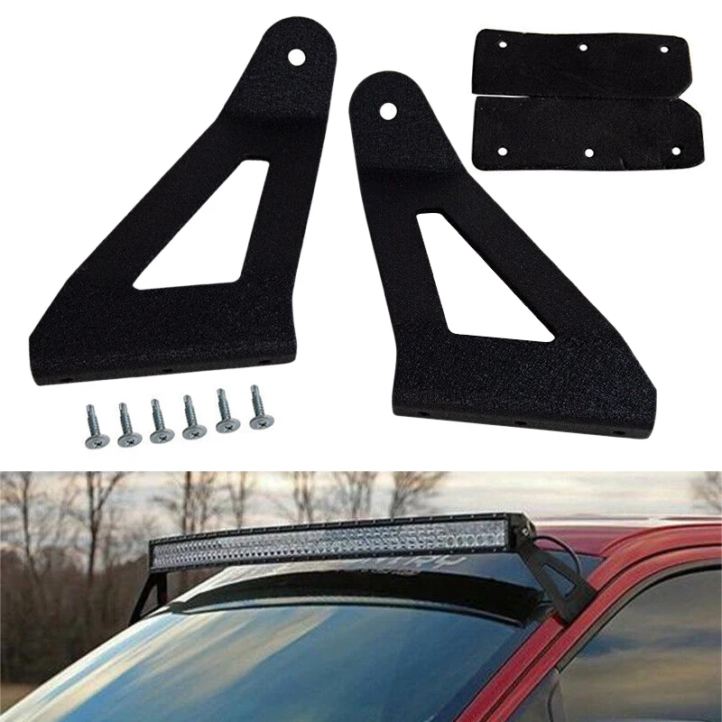 52" Curved LED Light Bar Upper Roof Windshield Mounting Brackets Kit Fit for Nissan Titan 2004-2011 2012 2013 2014 Black Steel
52" Curved LED Light Bar Upper Roof Windshield Mounting Brackets Kit Fit for Nissan Titan 2004-2011 2012 2013 2014 Black Steel