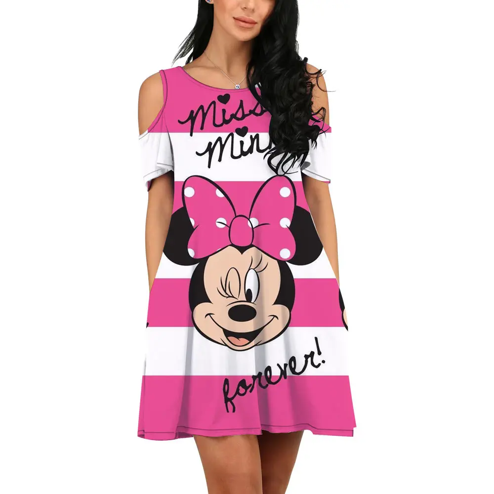 Summer Fashion Ladies Night Club Party Sexy Off Shoulder Short Sleeve Dress Mickey Minnie Anime Ladies Dress Elegant Mini Dress
Summer Fashion Ladies Night Club Party Sexy Off Shoulder Short Sleeve Dress Mickey Minnie Anime Ladies Dress Elegant Mini Dress