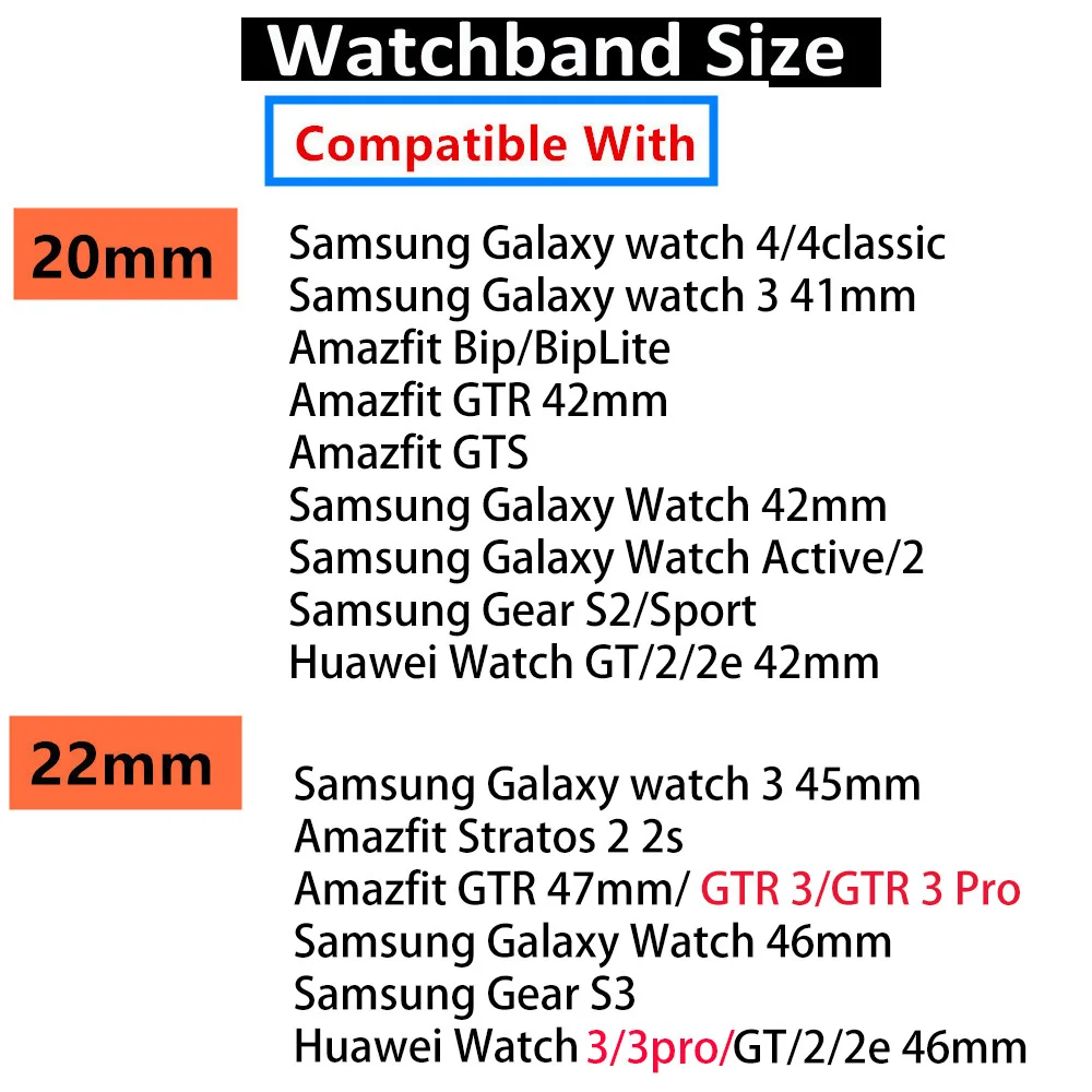 Ремешок силиконовый для Huawei watch GT 2/2e/pro браслет Samsung Gear S3 Galaxy 4/Classic/3/46 мм/42 мм/Active 2 20