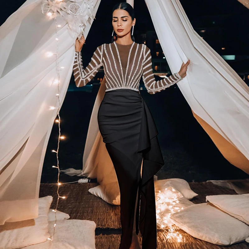 2023 new in Elegant Prom Dress Sexy High Long Sleeve Split Slim Maxi Patchwork Bodycon Party Evening Dresses Gowns
2023 new in Elegant Prom Dress Sexy High Long Sleeve Split Slim Maxi Patchwork Bodycon Party Evening Dresses Gowns