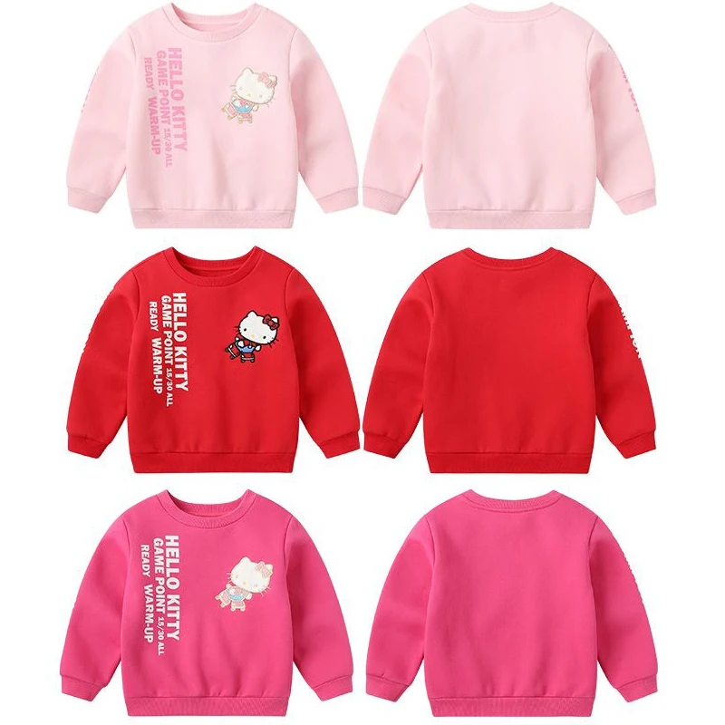 Kawaii Sanrio Hello Kitty Cartoon Animation Children's Sweater Cute Girl Heart Velvet and Thickening Embroidered Top Girls Gifts
Kawaii Sanrio Hello Kitty Cartoon Animation Children's Sweater Cute Girl Heart Velvet and Thickening Embroidered Top Girls Gifts
