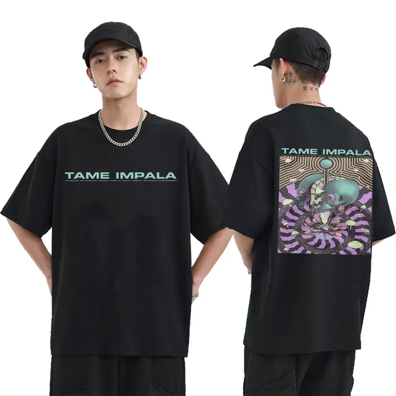 Limited Tame Impala Double Sided Print T-shirts Arctic Monkeys Tshirt Men Women Fashion Hip Hop Tees Male Loose O Collar T Shirt
Limited Tame Impala Double Sided Print T-shirts Arctic Monkeys Tshirt Men Women Fashion Hip Hop Tees Male Loose O Collar T Shirt