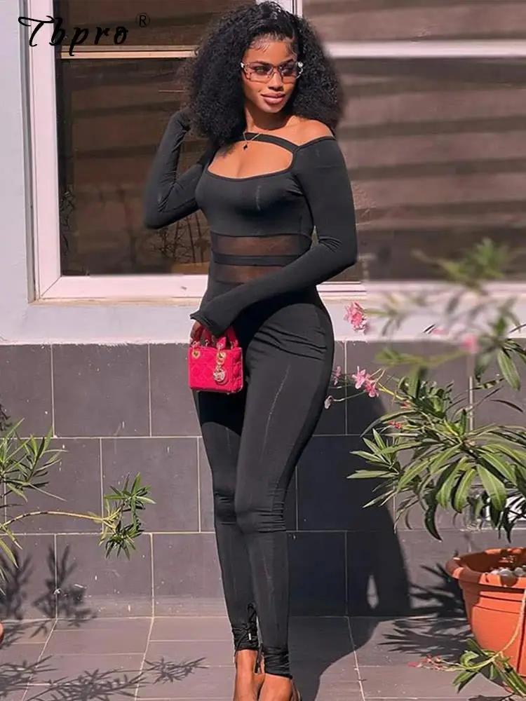 Sexy Hollow Mesh Patchwork Slim Jumpsuit Woman See Through Long Sleeve Skinny One Piece Legging 2023 Summer Chic Street Rompers
Sexy Hollow Mesh Patchwork Slim Jumpsuit Woman See Through Long Sleeve Skinny One Piece Legging 2023 Summer Chic Street Rompers