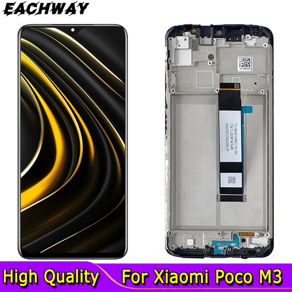 For Xiaomi Poco M3 LCD Display Touch Screen Digitizer Assembly Replace For Redmi 9T LCD Screen With Frame For Poco M3 LCD Screen
For Xiaomi Poco M3 LCD Display Touch Screen Digitizer Assembly Replace For Redmi 9T LCD Screen With Frame For Poco M3 LCD Screen