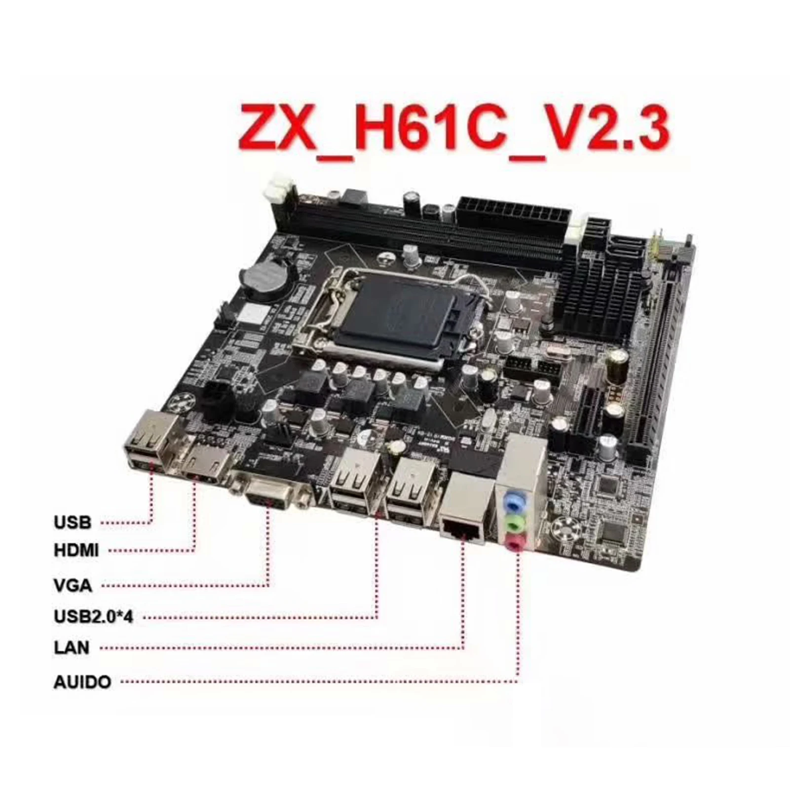 H61 Motherboard LGA 1155 DDR3 Memory 16GB Desktop Mainboard Integrated Eight-channel Sound Card Main Board Integrated
H61 Motherboard LGA 1155 DDR3 Memory 16GB Desktop Mainboard Integrated Eight-channel Sound Card Main Board Integrated