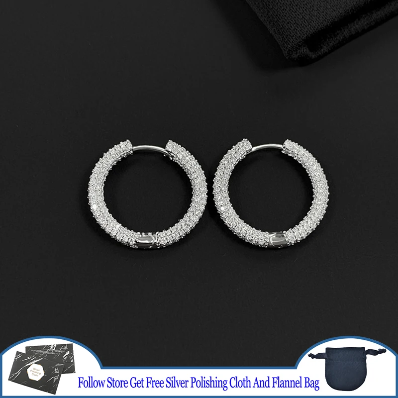 Studded Drill Double Ring Earrings S925 Sterling Silver Stylish Simple Style Shiny Sparkle Party Love Lovers Anniversary Jewelry
Studded Drill Double Ring Earrings S925 Sterling Silver Stylish Simple Style Shiny Sparkle Party Love Lovers Anniversary Jewelry