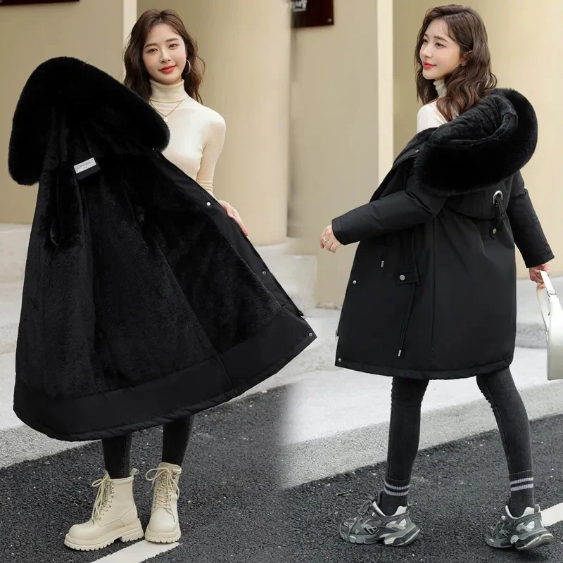 2024 NEW Women Parka Fashion Long Coat Wool Liner Hooded Parkas Winter Jacket Slim with Fur Collar Warm Snow Wear Padded Clothes
2024 NEW Women Parka Fashion Long Coat Wool Liner Hooded Parkas Winter Jacket Slim with Fur Collar Warm Snow Wear Padded Clothes