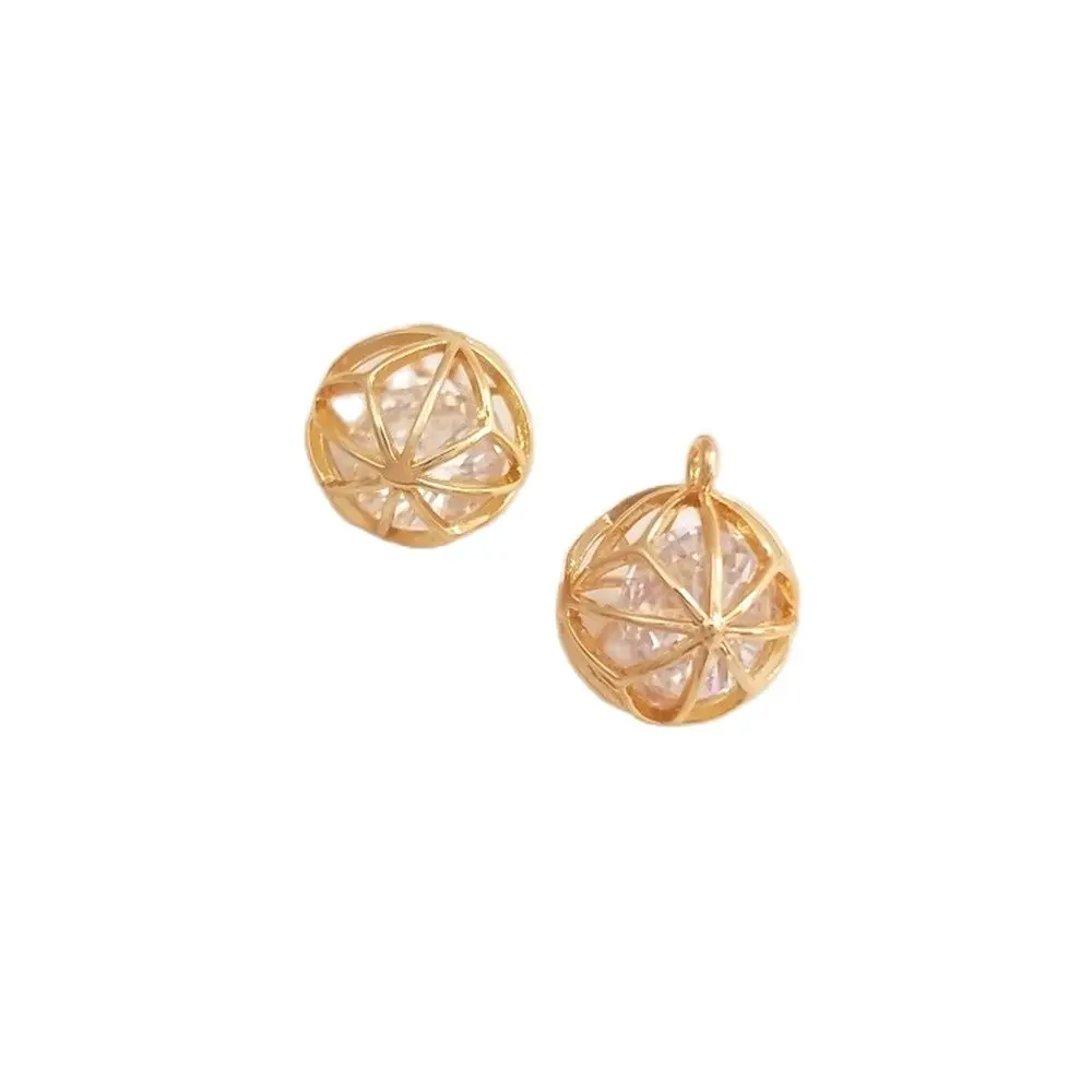 Zircon flower ball hanging bead 14K gold plated hollow flashing zirconium pendant handmade DIY bracelet necklace head accessoriy
Zircon flower ball hanging bead 14K gold plated hollow flashing zirconium pendant handmade DIY bracelet necklace head accessoriy