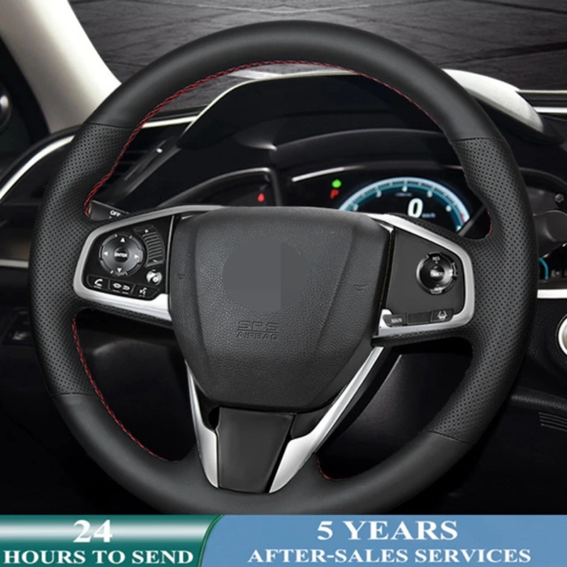 

Customized Car Steering Wheel Cover Non-slip Braid Leather For Honda Civic 10 2016-2021 CR-V CRV 2017-2021 Clarity 2018-2021