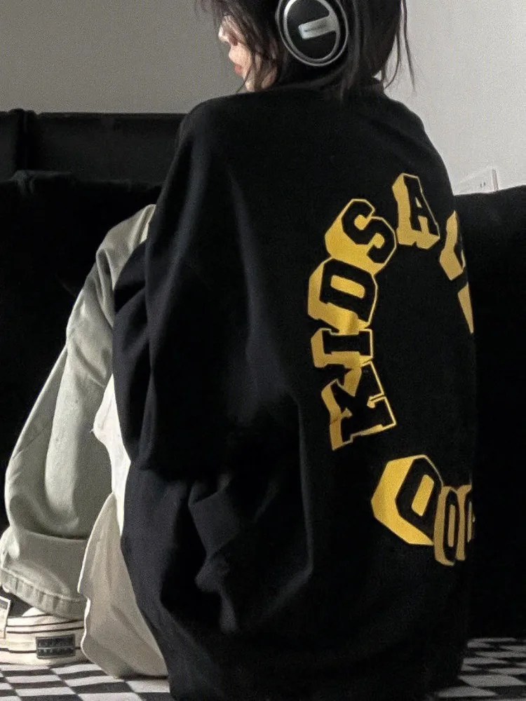 HOUZHOU Black Graphic T-shirts Women Oversized Hip Hop Style Korean Streetwear Harajuku Y2k Grunge Long Sleeve Cotton Tees Goth
HOUZHOU Black Graphic T-shirts Women Oversized Hip Hop Style Korean Streetwear Harajuku Y2k Grunge Long Sleeve Cotton Tees Goth