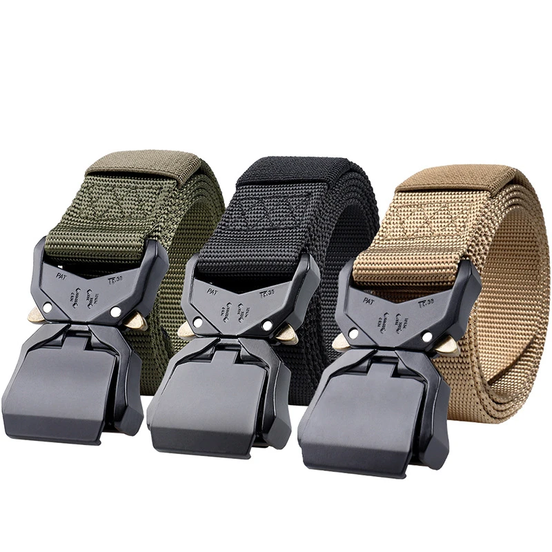 Men's Outdoor Tactical Belt Quick Release Buckle Combat Survival High Quality Marine Canvas Waistband Military Belts
Men's Outdoor Tactical Belt Quick Release Buckle Combat Survival High Quality Marine Canvas Waistband Military Belts