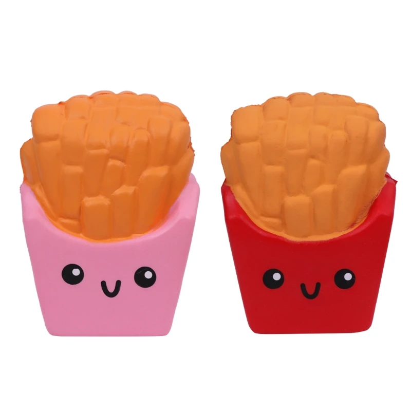 

Q0KB French Fries Scented Slow Rising Stress Relief Squeeze Hand Toy Kids Gift