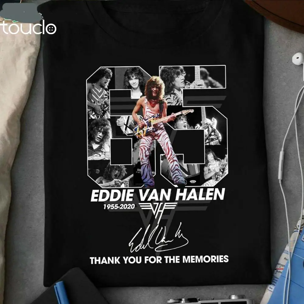 

Eddie Van Halen Guitar Rip 1955 2020 Signature Thank You For Memories Shirt Custom Aldult Teen Unisex Digital Printing Classic