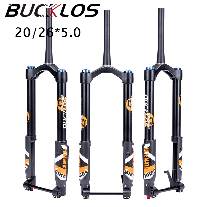 BUCKLOS 20*5.0 26*5.0 Downhill Fork for 5.0 Tire Mountain Bike Fork 15*150mm Thru Axle 140mm Travel DH AM XC DH Inverted Fork
BUCKLOS 20*5.0 26*5.0 Downhill Fork for 5.0 Tire Mountain Bike Fork 15*150mm Thru Axle 140mm Travel DH AM XC DH Inverted Fork