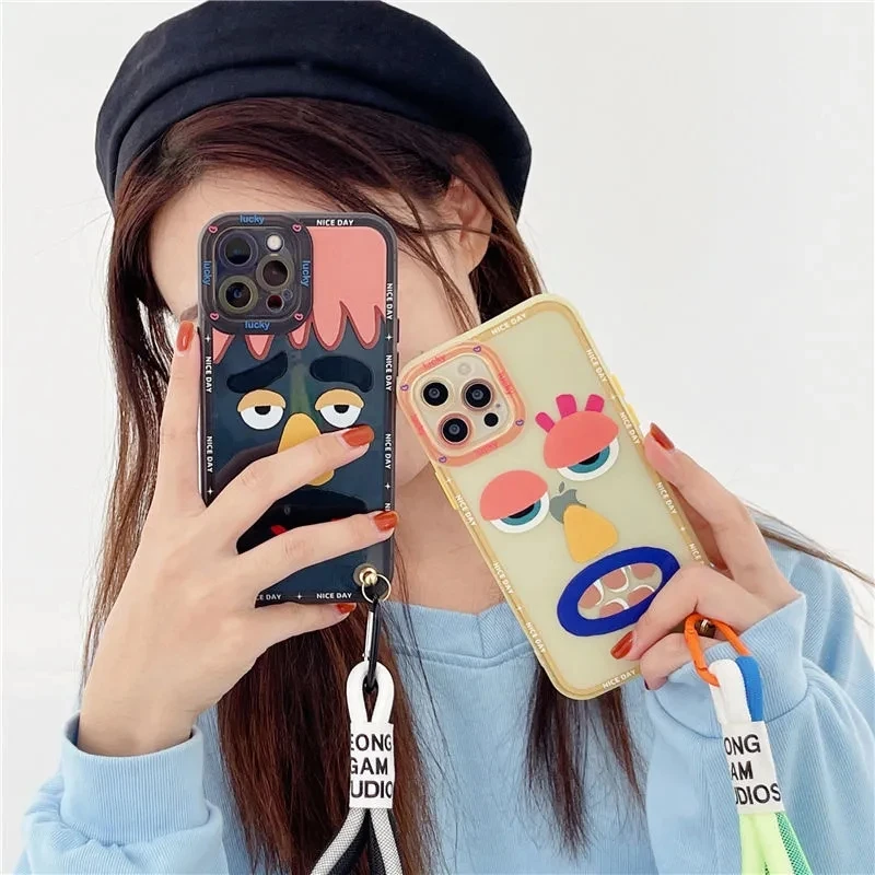 INS Spoof Expression lanyard Clear Silicon Phone Case For iPhone XR Xs Max 8Plus 11 12 13 13 Pro Max Cover For girls
INS Spoof Expression lanyard Clear Silicon Phone Case For iPhone XR Xs Max 8Plus 11 12 13 13 Pro Max Cover For girls