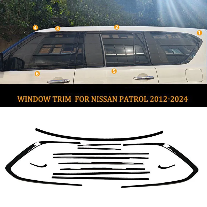 Подходит для Nissan Patrol Y62 Armada 2017-2024, нержавеющая сталь, черная полоса для внешнего окна, накладка на порог, боковая накладка
Подходит для Nissan Patrol Y62 Armada 2017-2024, нержавеющая сталь, черная полоса для внешнего окна, накладка на порог, боковая накладка