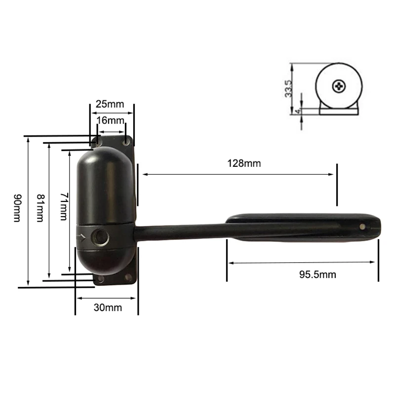 Convenient Durable Useful Door closer Surface Mounted Tool Zinc Adjustable Black Fire Rated Hardware Heavy Duty
Convenient Durable Useful Door closer Surface Mounted Tool Zinc Adjustable Black Fire Rated Hardware Heavy Duty