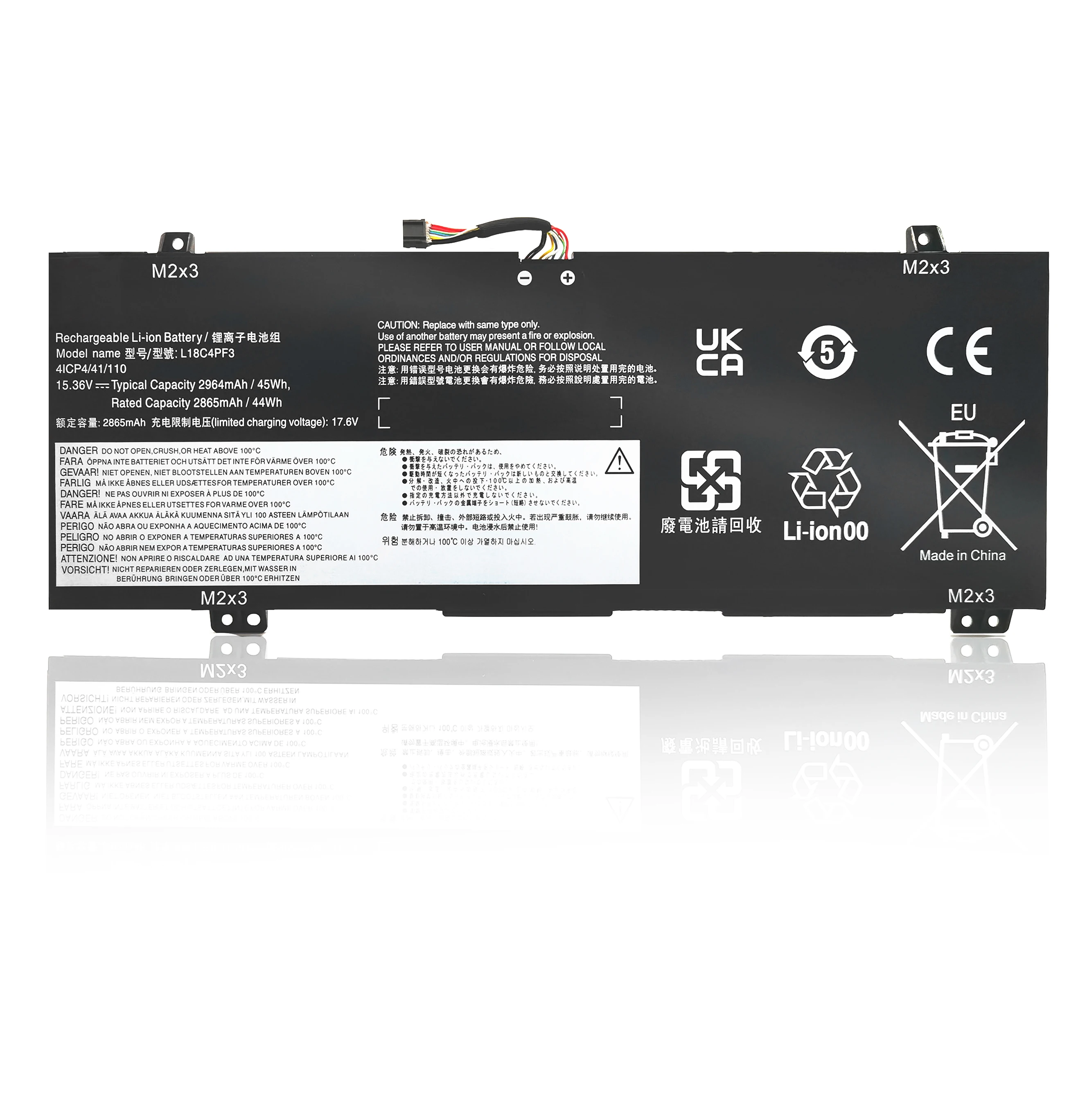 45Wh 15.36V Laptop Battery L18C4PF3 for Lenovo Laptop Battery For Lenovo LdeaPad C340-14IWL C340-14API Flex-14API S540-14IWL
45Wh 15.36V Laptop Battery L18C4PF3 for Lenovo Laptop Battery For Lenovo LdeaPad C340-14IWL C340-14API Flex-14API S540-14IWL