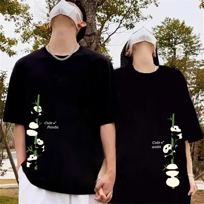 Cute Panda Men Women Couples T-shirt White Black Top Summer Casua Short Sleeve Tees Cotton Clothing
Cute Panda Men Women Couples T-shirt White Black Top Summer Casua Short Sleeve Tees Cotton Clothing