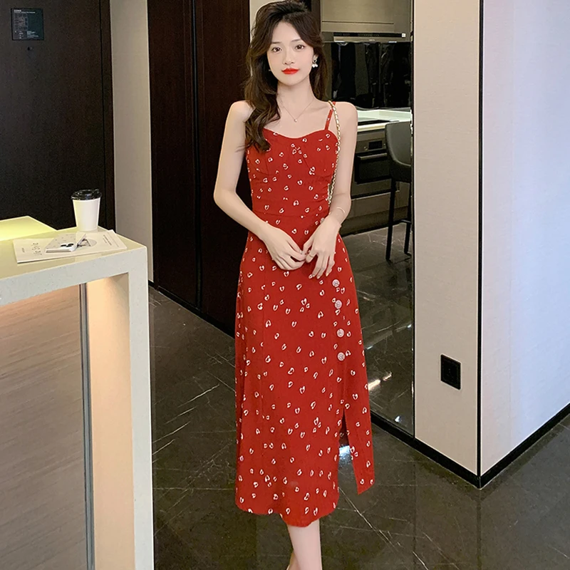 Summer Chic Sexy Club y2k Midi Sling Dress Women Black Korean Vintage Party Maxi Dresses 2022 Elegant Bodycon Evening Prom Dress
Summer Chic Sexy Club y2k Midi Sling Dress Women Black Korean Vintage Party Maxi Dresses 2022 Elegant Bodycon Evening Prom Dress