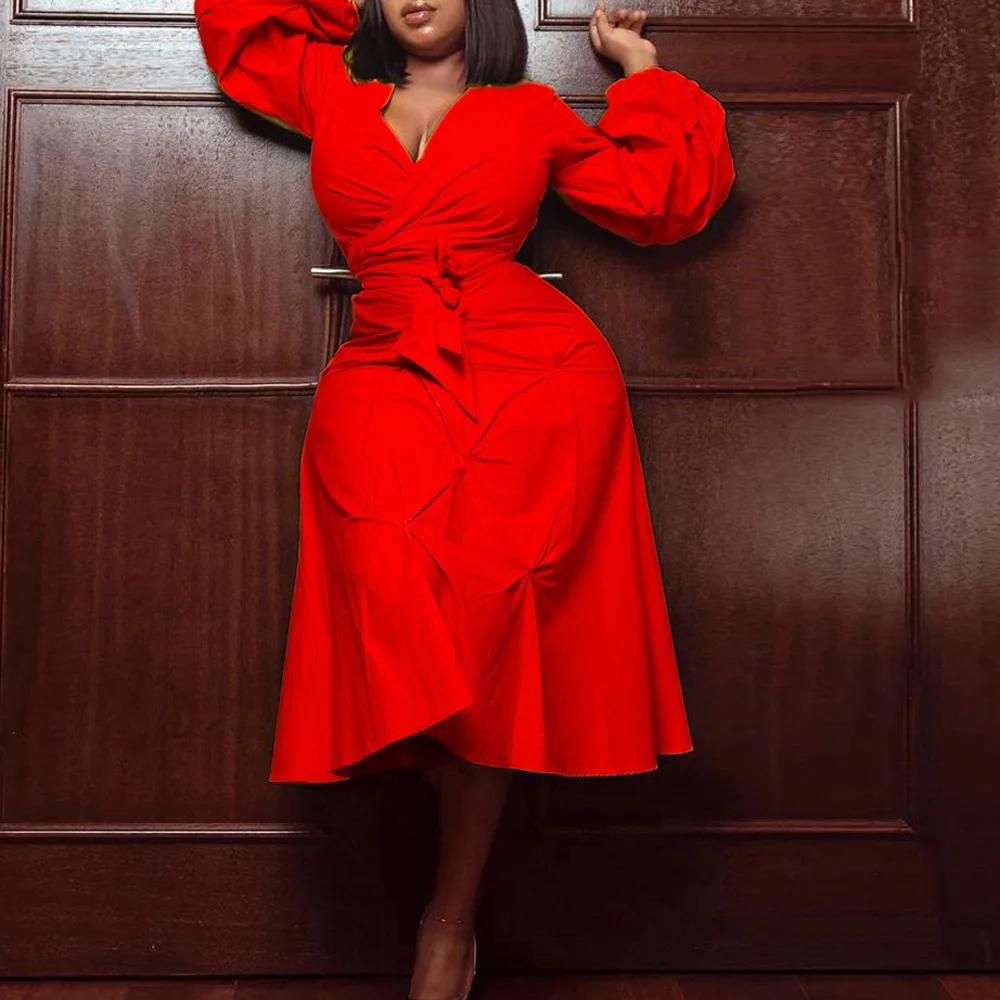 Sexy Dresses Women V Neck Full Sleeve High Waisted Asymmetric Mid Calf Elegant Birthday Party Dinner Vestidos Mujer Dress Cloth
Sexy Dresses Women V Neck Full Sleeve High Waisted Asymmetric Mid Calf Elegant Birthday Party Dinner Vestidos Mujer Dress Cloth