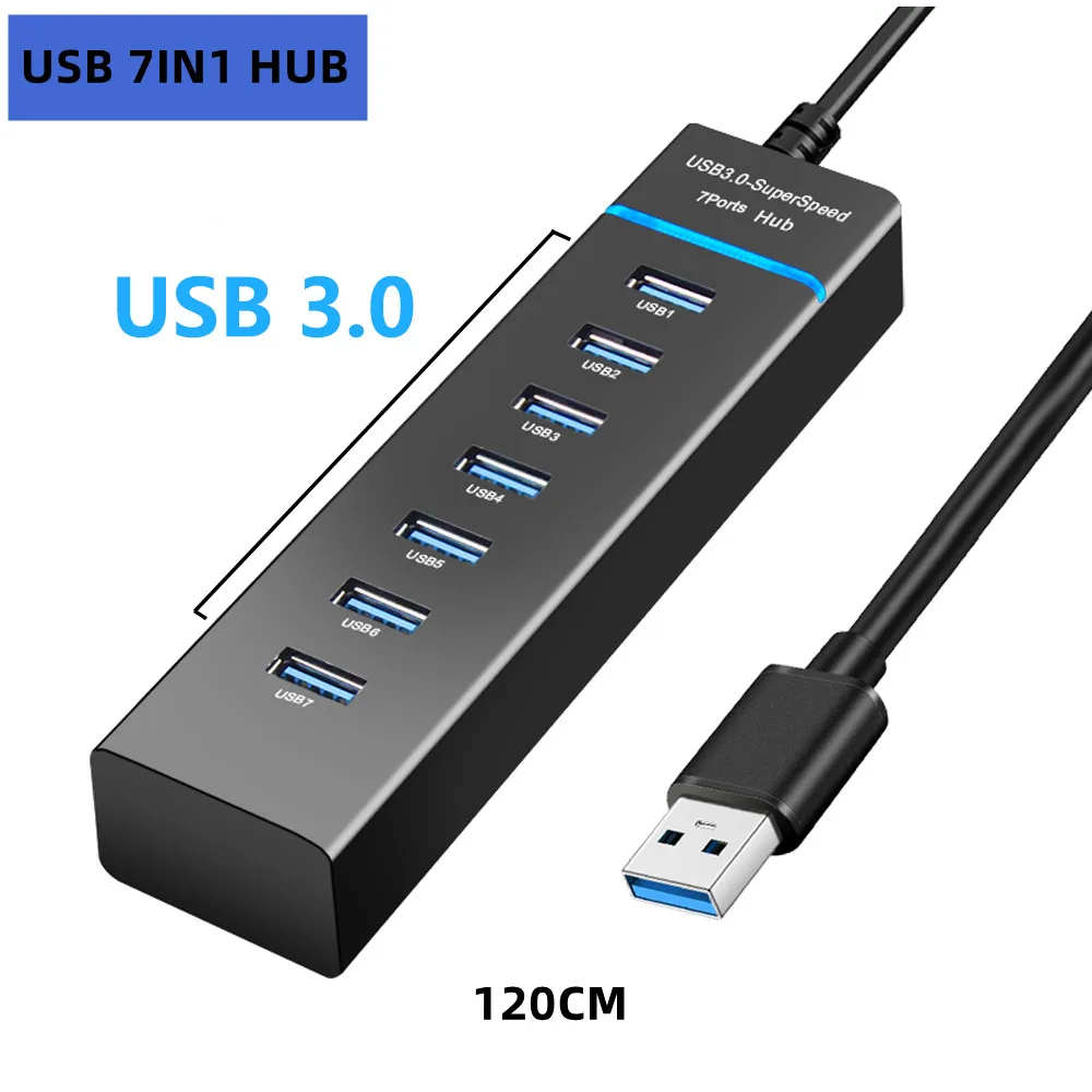 RUNBERRY Usb Hub 3 0 Extender High Speed 7 Port USB Splitter Multiport For Lenovo Xiaomi Macbook Pro PC Laptop Ac cessories
RUNBERRY Usb Hub 3 0 Extender High Speed 7 Port USB Splitter Multiport For Lenovo Xiaomi Macbook Pro PC Laptop Ac cessories