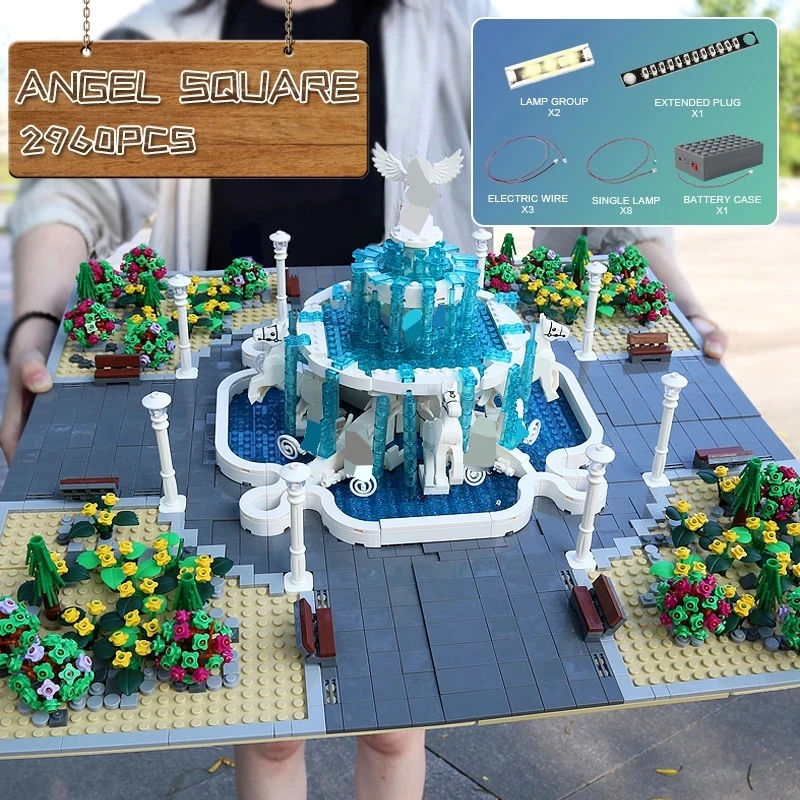 Ideas Bricks The Angel Square Building Blocks Fountain park Model With Led light MOC Bricks Toys For Girl Christmas Gifts
Ideas Bricks The Angel Square Building Blocks Fountain park Model With Led light MOC Bricks Toys For Girl Christmas Gifts