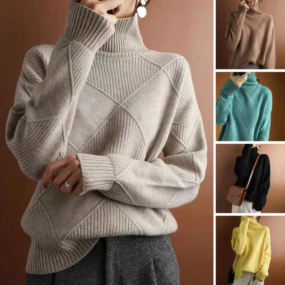 Pullover Sweater Rhombus Texture Elastic Simple Causal Pure Color Basic Sweater Jumper Breathable Winter Sweater Workwear
Pullover Sweater Rhombus Texture Elastic Simple Causal Pure Color Basic Sweater Jumper Breathable Winter Sweater Workwear