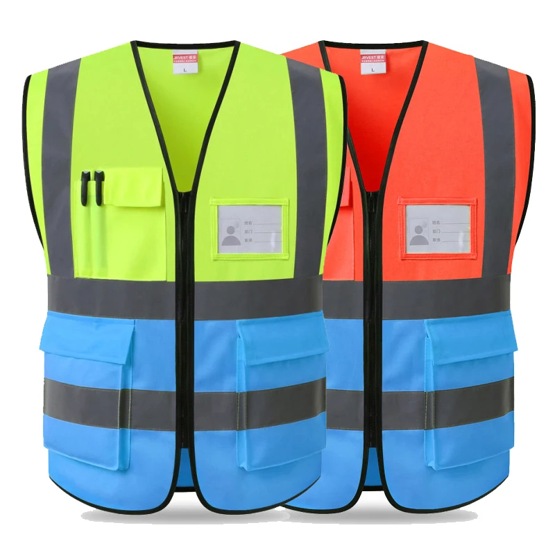 Reflective Safety Vest High Visibility Vest Two Tone Workwear Vest Yellow and Blue ANSI Class 2 Vest with Pockets and Zipper
Reflective Safety Vest High Visibility Vest Two Tone Workwear Vest Yellow and Blue ANSI Class 2 Vest with Pockets and Zipper