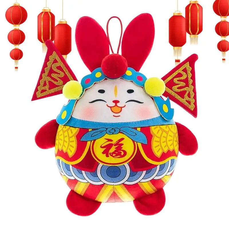 

2023, плюшевый кролик, китайская новогодняя игрушка, костюм Тан, кролик, плюшевая кукла, набивные животные, украшения в китайском стиле для праздника Весны