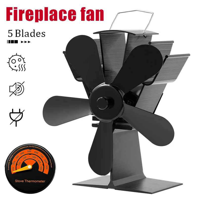 5 Blade Stove Fan Heat Fireplace Fan Powered Heat Powered Log Wood Burner Friendly Quiet Fan Home Efficient Heat Distribution
5 Blade Stove Fan Heat Fireplace Fan Powered Heat Powered Log Wood Burner Friendly Quiet Fan Home Efficient Heat Distribution