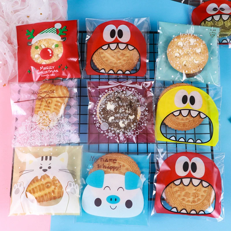 100PCS Cute Cartoon Cookie Candy Self-Adhesive Plastic Bags For Biscuits Snack Baking Package Supplies Christmas Decor
100PCS Cute Cartoon Cookie Candy Self-Adhesive Plastic Bags For Biscuits Snack Baking Package Supplies Christmas Decor
