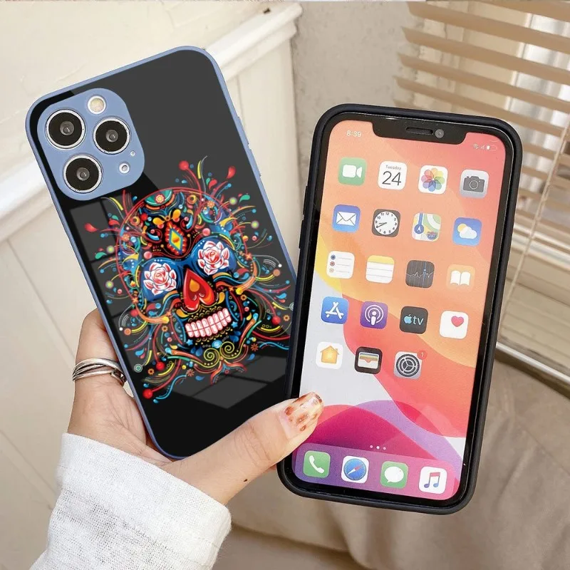 Чехол для телефона с рисунком черепа для IPhone 14, 13, 12, 11 Pro Max, X, XR, XS, 8, 7 Plus, цветной чехол из жидкого стекла
Чехол для телефона с рисунком черепа для IPhone 14, 13, 12, 11 Pro Max, X, XR, XS, 8, 7 Plus, цветной чехол из жидкого стекла