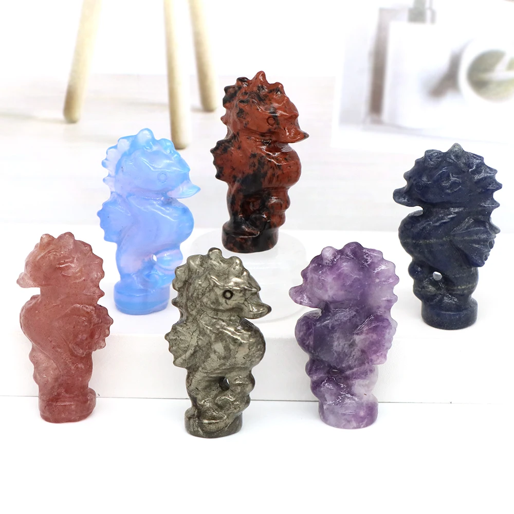40mm Sea Horse Healing Crystals Statue Natural Stone Hand Carved Animal Hippocampus Crafts Fish Tank Miniatures Decoration Gifts
40mm Sea Horse Healing Crystals Statue Natural Stone Hand Carved Animal Hippocampus Crafts Fish Tank Miniatures Decoration Gifts