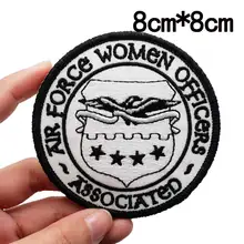 AIR FOICE WOMEN OFFICERS ASSOCIATED shoulder breast TACTICAL Embroidered flag Patches with hook backing