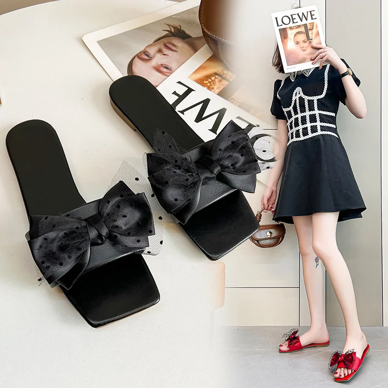 Summer New Style Bow Open Toe Thick Heel Slippers Women Pearl Fairy Style Sandals Zandalias De Mujer Con Tacones De Moda 2022
Summer New Style Bow Open Toe Thick Heel Slippers Women Pearl Fairy Style Sandals Zandalias De Mujer Con Tacones De Moda 2022