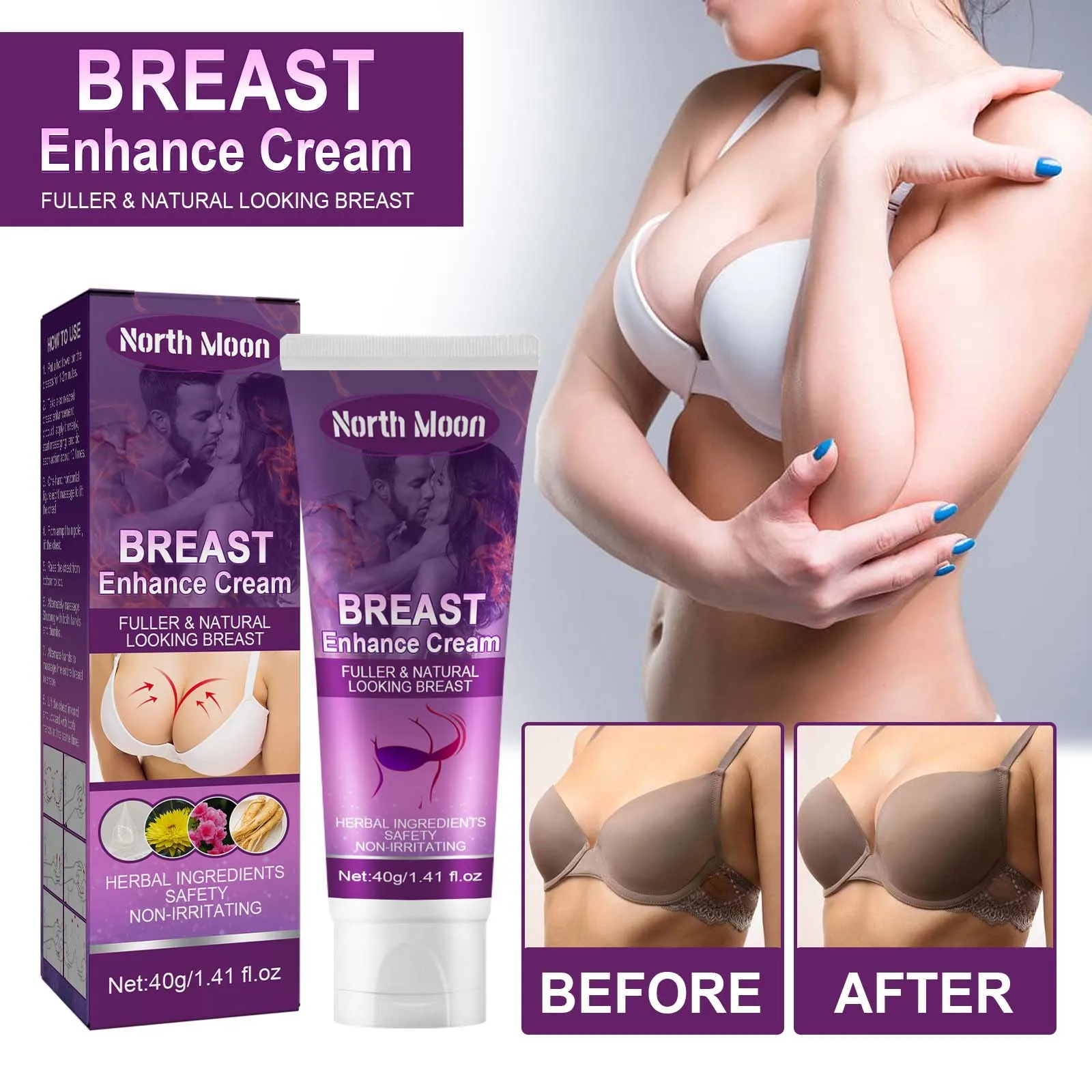 Breast Enhancement Cream, sold hot, tight and abundant, enhance the chest tall plump charming, prevent sagging gather breast 40g
Breast Enhancement Cream, sold hot, tight and abundant, enhance the chest tall plump charming, prevent sagging gather breast 40g