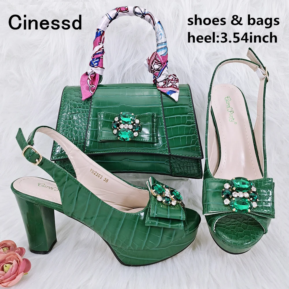 High Quality Italian Design Elegant Women's Red Wine Rhinestone High Heels Nigerian African Fashion Sandals And Bag Set
High Quality Italian Design Elegant Women's Red Wine Rhinestone High Heels Nigerian African Fashion Sandals And Bag Set