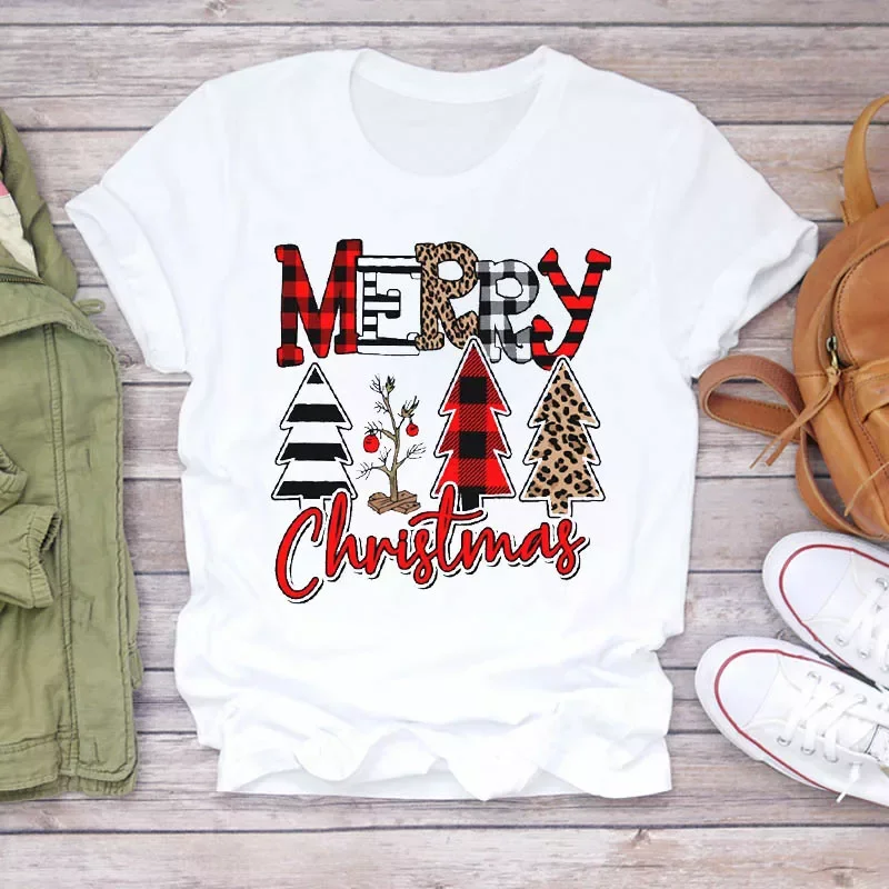 Leopard Plaid Tree New Year Winter Season Cute Merry Christmas Print Tshirts Top T Shirt Ladies Graphic Female Tee T-Shirt
Leopard Plaid Tree New Year Winter Season Cute Merry Christmas Print Tshirts Top T Shirt Ladies Graphic Female Tee T-Shirt