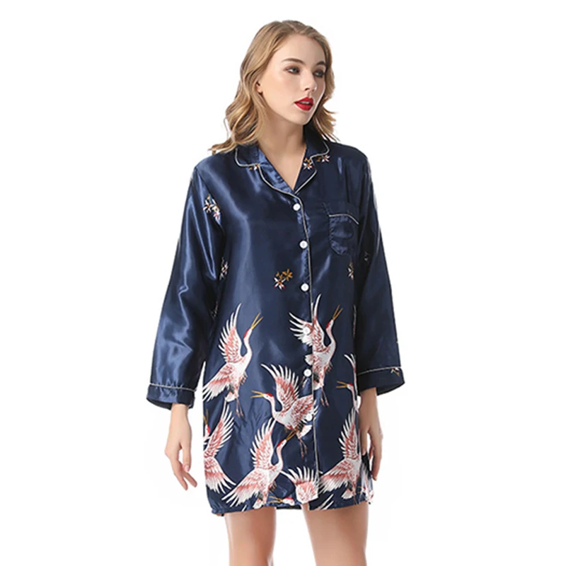Women's Satin Sleep Shirt Long Sleeve Sleepwear Luxurious Nightshirt Button down Pajama Top SDAWQE1
Women's Satin Sleep Shirt Long Sleeve Sleepwear Luxurious Nightshirt Button down Pajama Top SDAWQE1