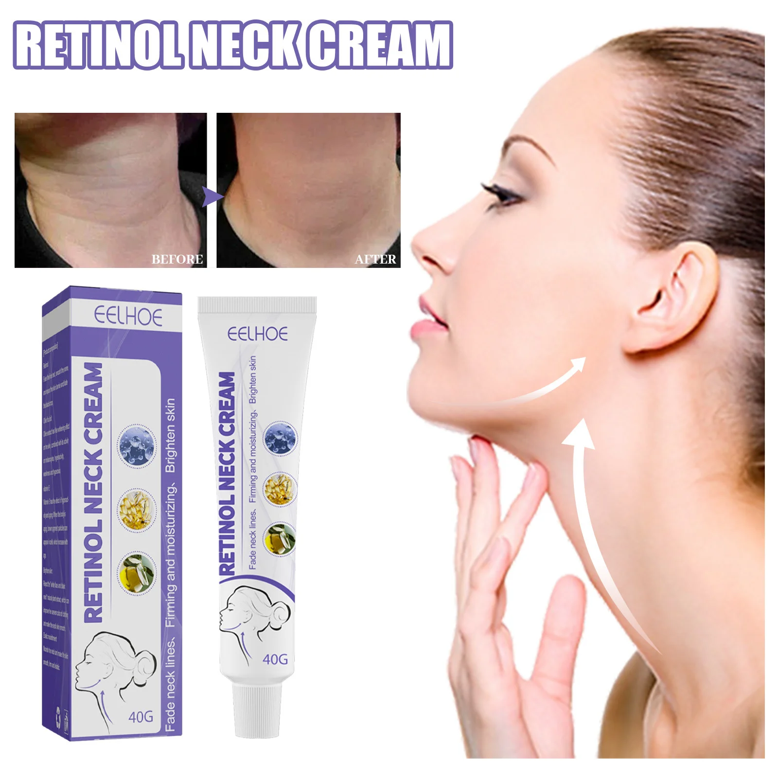 Retinol Anti-wrinkle Neck Cream Rejuvenation Firming Fade Fine Line Whitening Moisturizing Shape Beauty Neck Skin Care Products
Retinol Anti-wrinkle Neck Cream Rejuvenation Firming Fade Fine Line Whitening Moisturizing Shape Beauty Neck Skin Care Products