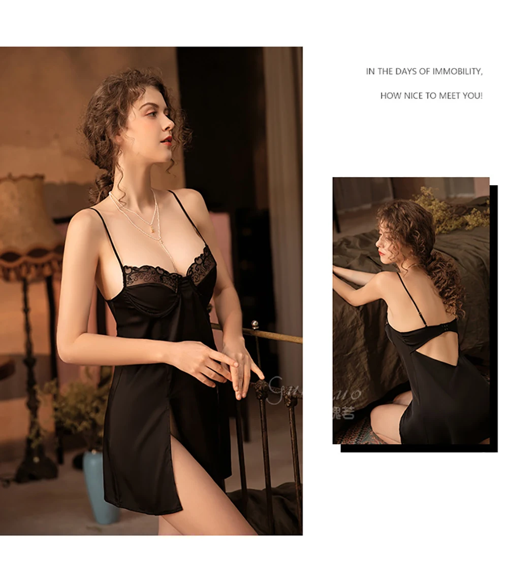 Sexy Underwear Sexy Thin Mesh Sling Short Skirt Beautiful Perspective Temptation Home Nightdress
Sexy Underwear Sexy Thin Mesh Sling Short Skirt Beautiful Perspective Temptation Home Nightdress