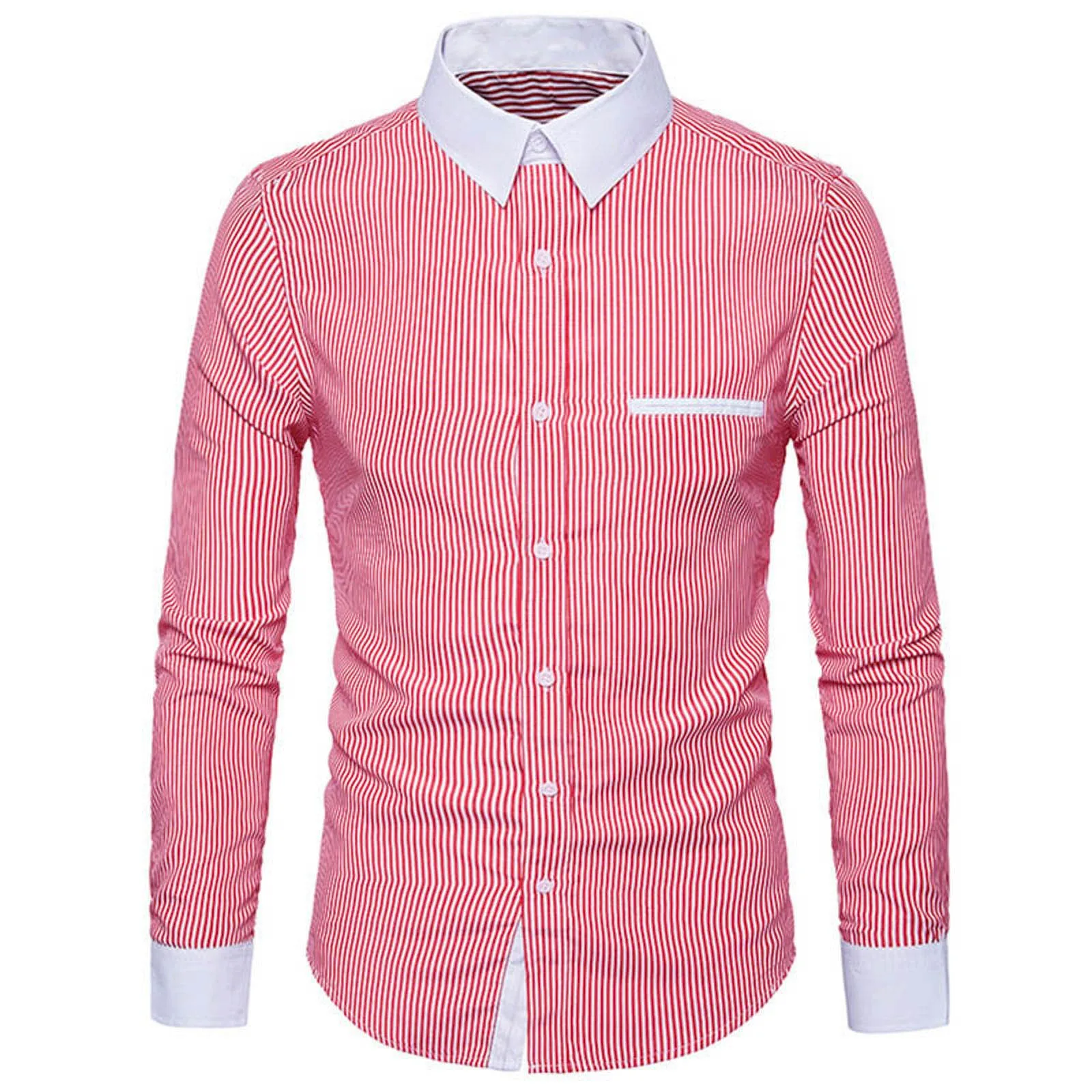 Men's Autumn And Winter Casual Striped Contrast Color Lapel Long-sleeved Shirt Scrub Undershirt Men
Men's Autumn And Winter Casual Striped Contrast Color Lapel Long-sleeved Shirt Scrub Undershirt Men