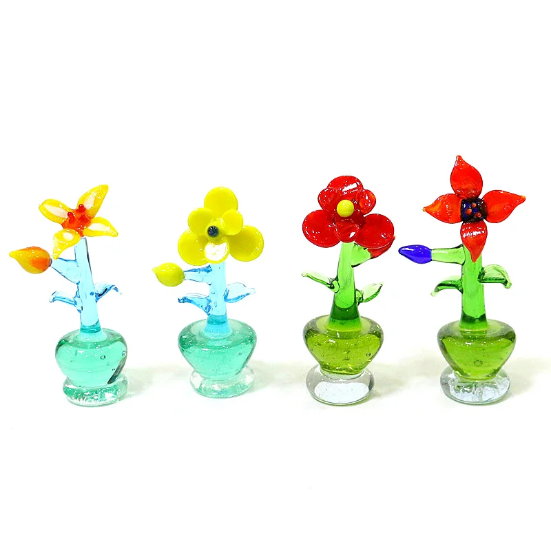 4 Colors Murano Glass Flower Mini Figurines Craft Ornament Lovely Creative Paperweight Home Wedding Decor Xmas Mother`s Day Gift
4 Colors Murano Glass Flower Mini Figurines Craft Ornament Lovely Creative Paperweight Home Wedding Decor Xmas Mother`s Day Gift