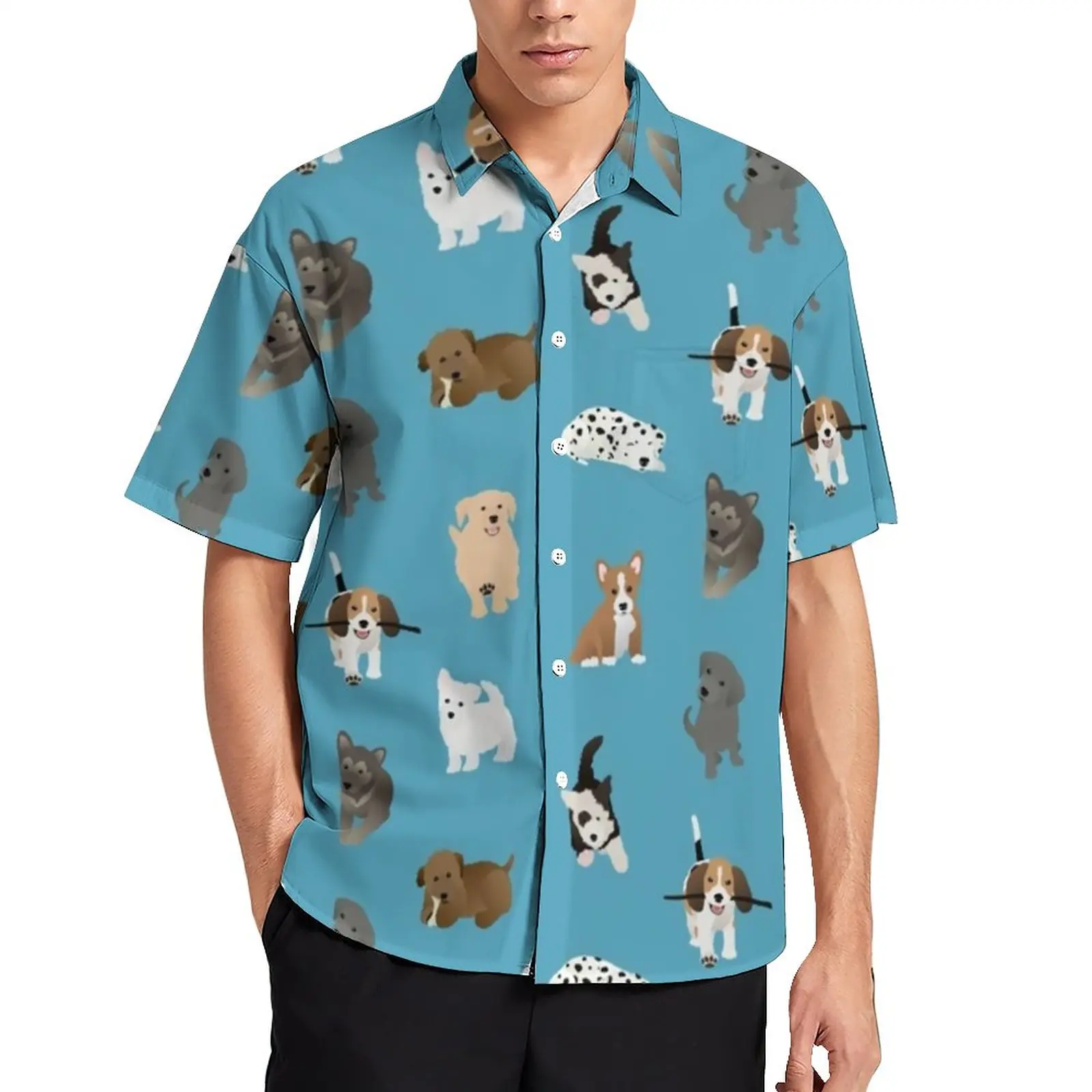 Cute Dalmatian Print Loose Shirt Male Beach Colorful Puppies Casual Shirts Hawaii Graphic Short Sleeve Vintage Oversized Blouses
Cute Dalmatian Print Loose Shirt Male Beach Colorful Puppies Casual Shirts Hawaii Graphic Short Sleeve Vintage Oversized Blouses