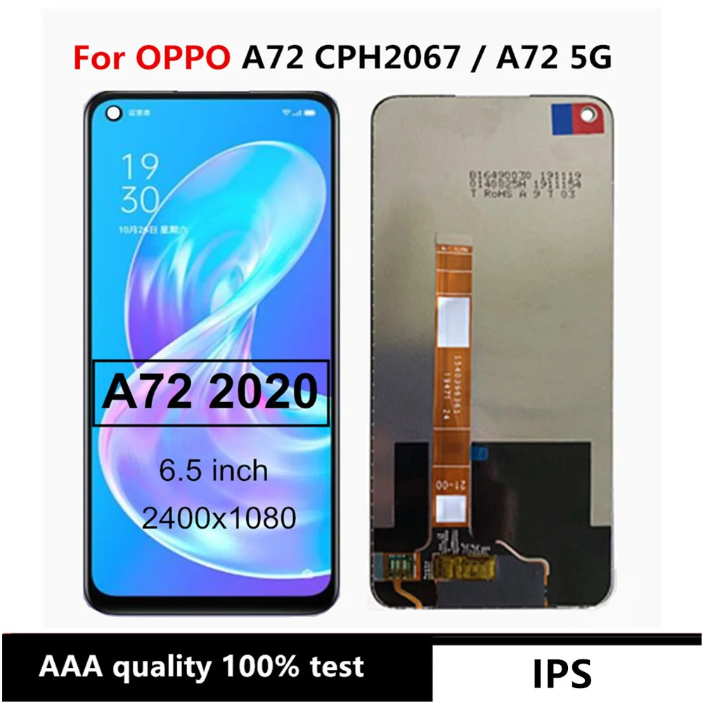 6.5" LCD For OPPO A72 2020 LCD Display Touch Screen Digitizer Assembly Replacement for OPPO A72 CPH2067 LCD
6.5" LCD For OPPO A72 2020 LCD Display Touch Screen Digitizer Assembly Replacement for OPPO A72 CPH2067 LCD