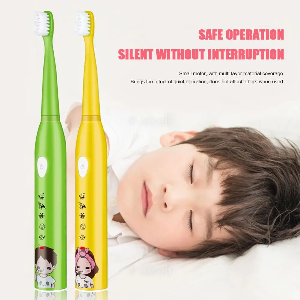 Children Electric Toothbrush Cartoon Pattern Sonic Cleaning Waterproof Replacement Brush Heads USB Charger Smart Timer
Children Electric Toothbrush Cartoon Pattern Sonic Cleaning Waterproof Replacement Brush Heads USB Charger Smart Timer