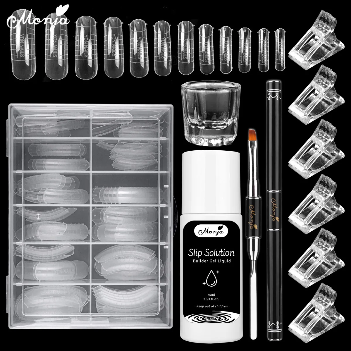 Monja 109 шт./компл. антипригарный гель для наращивания ногтей жидкий раствор для выскальзывания с кистью кончики для ногтей клипсы Хрустальная...
Monja 109 шт./компл. антипригарный гель для наращивания ногтей жидкий раствор для выскальзывания с кистью кончики для ногтей клипсы Хрустальная...
